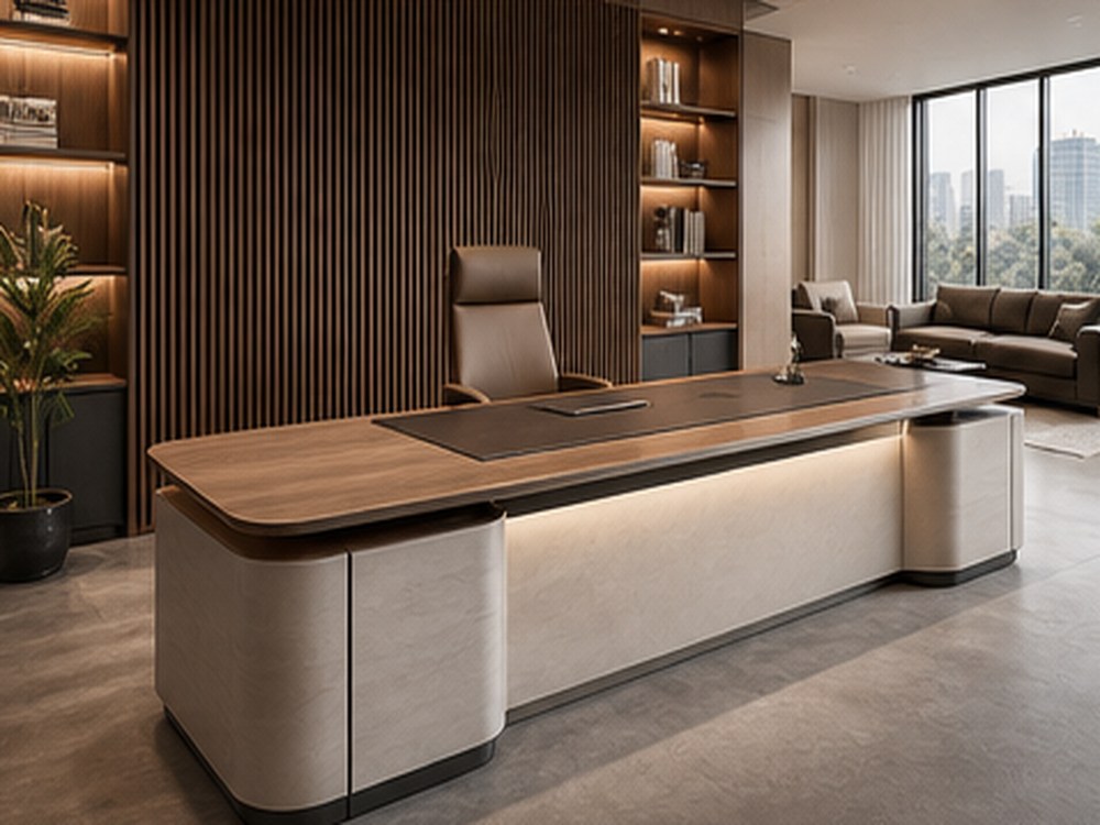 Meubles bureau ARCHICUISINE-PHARMA - Bureau Direction Noyer