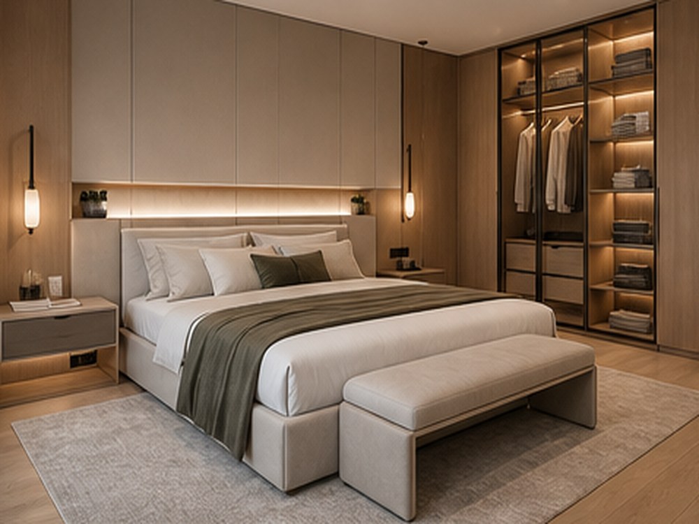 Chambre sur mesure ARCHICUISINE-PHARMA - Chambre Ligne Ivoire