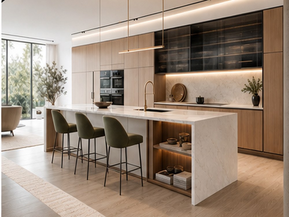 Cuisine sur mesure ARCHICUISINE-PHARMA - Cuisine Élégance Noyer