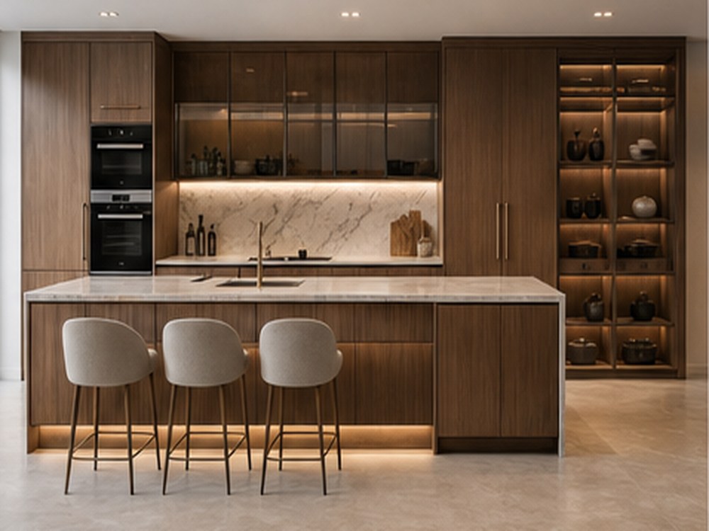 Cuisine sur mesure ARCHICUISINE-PHARMA - Cuisine Éclat Marbre