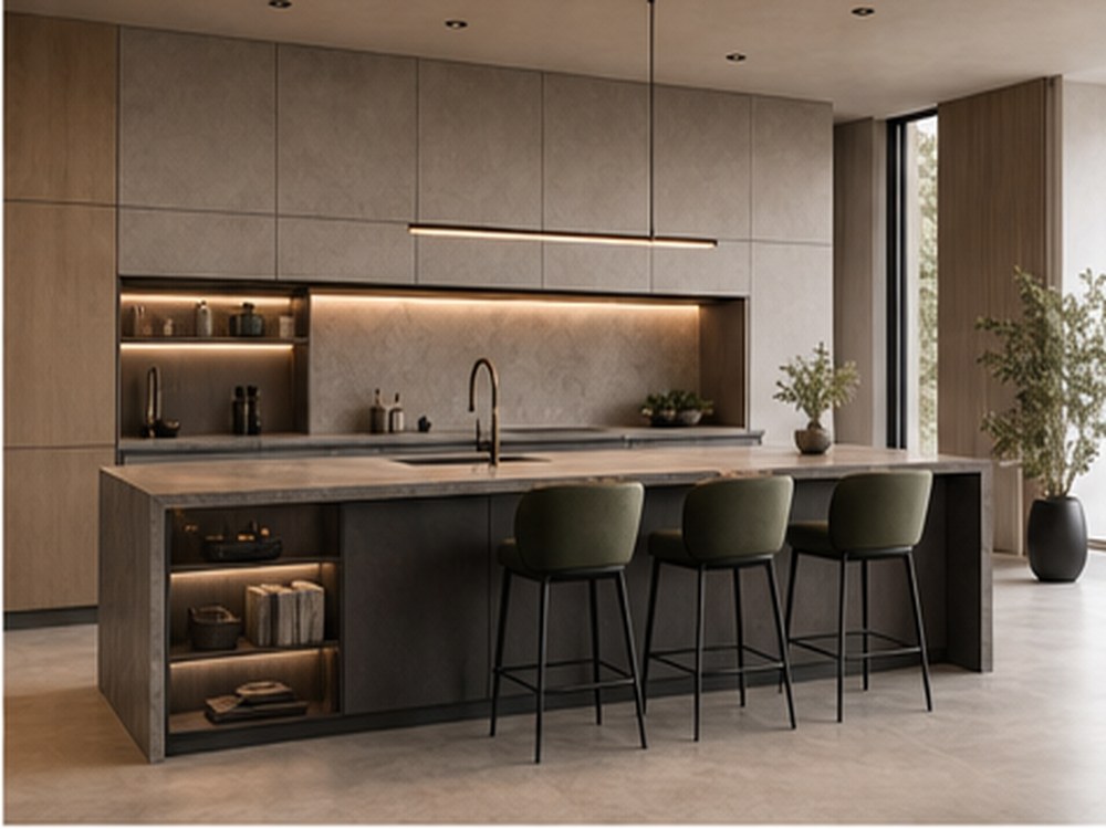 Cuisine sur mesure ARCHICUISINE-PHARMA - Cuisine Douceur Sauge