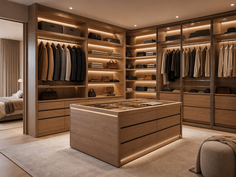 Dressing sur mesure ARCHICUISINE-PHARMA - Dressing Écrin Noyer