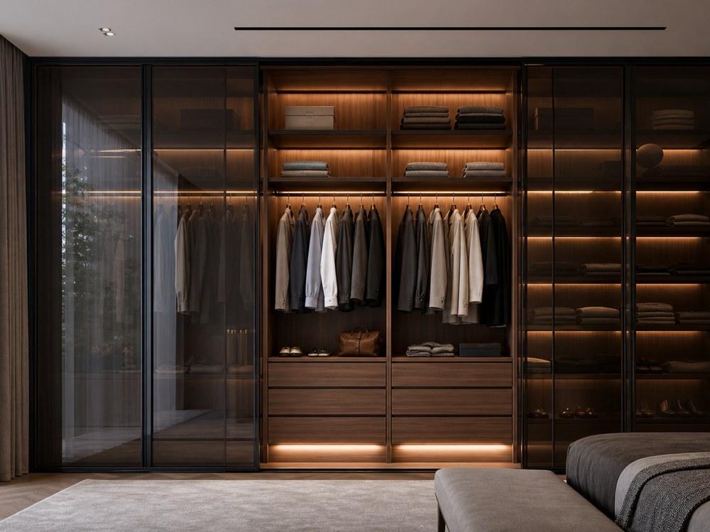 Dressing sur mesure ARCHICUISINE-PHARMA - Dressing Verre Fumé