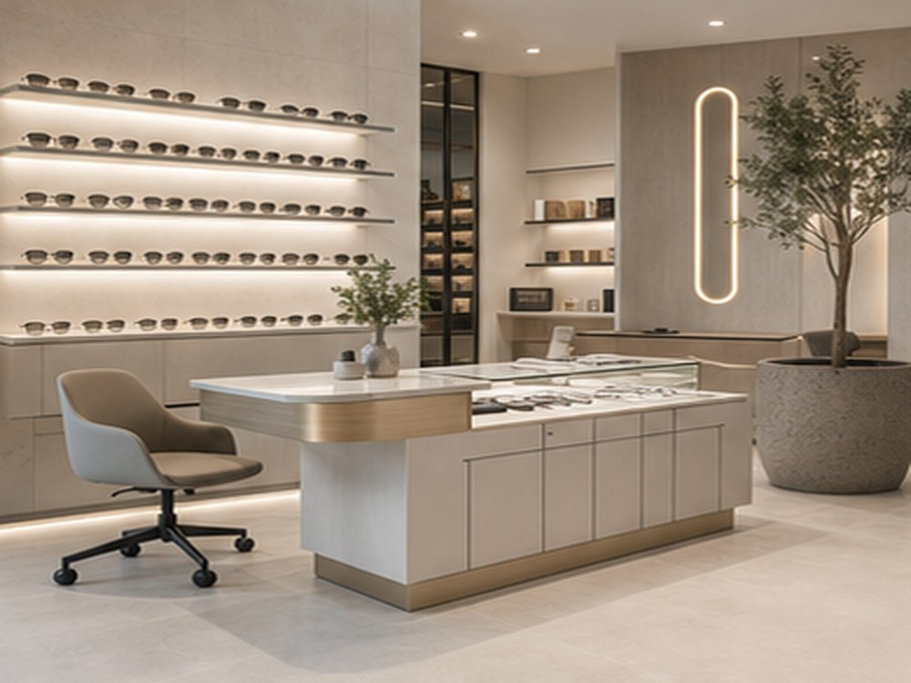 Aménagement opticien ARCHICUISINE-PHARMA - Opticien Ligne Iris