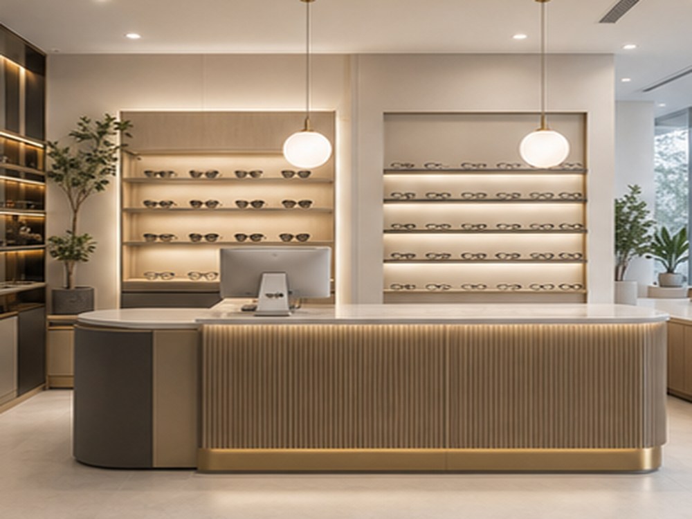 Aménagement opticien ARCHICUISINE-PHARMA - Opticien Boutique Lumière
