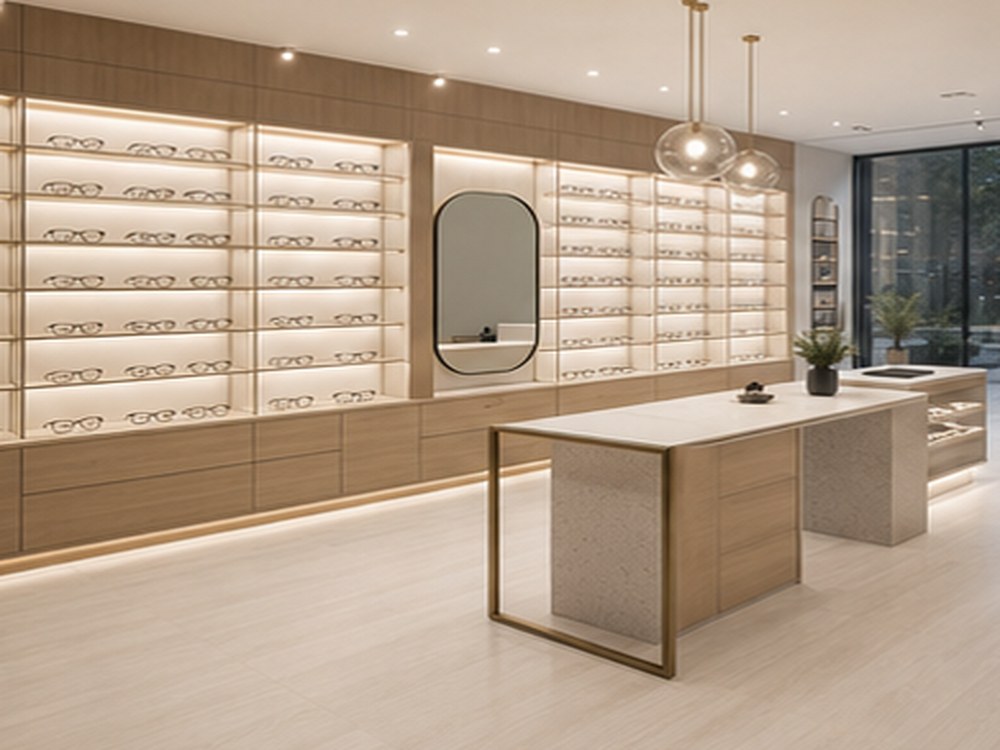 Aménagement opticien ARCHICUISINE-PHARMA - Opticien Studio Cristal