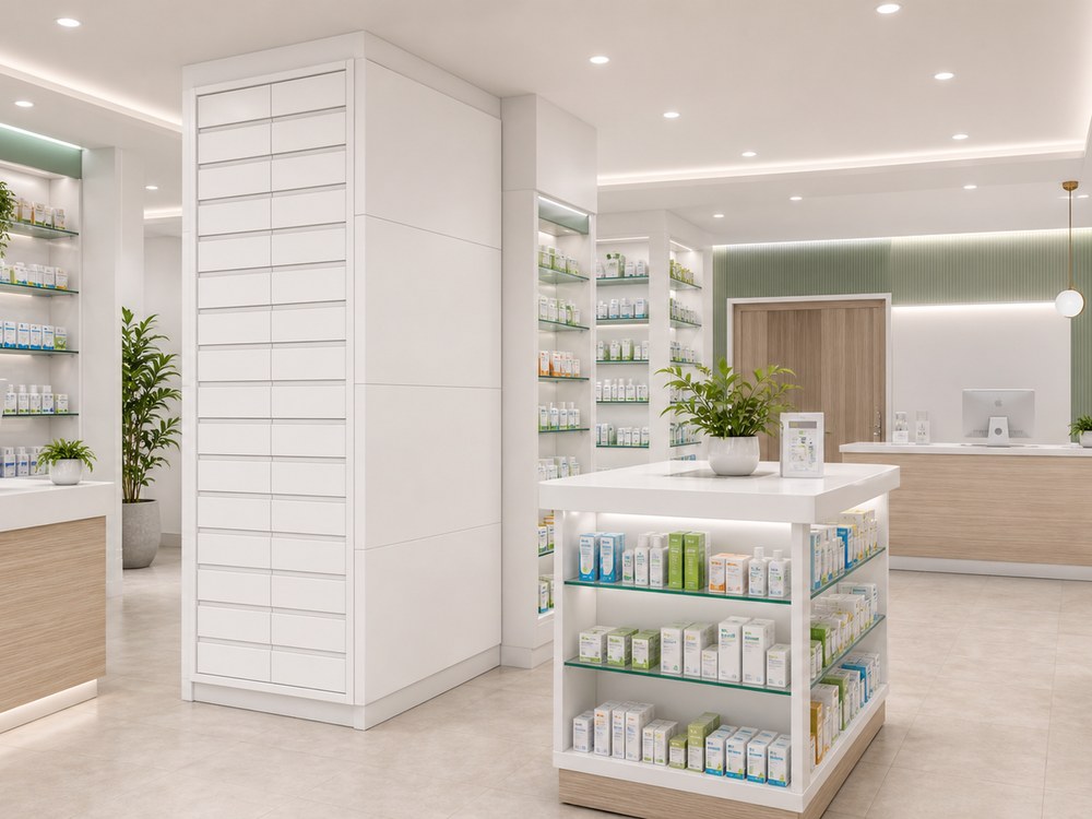 Mobilier professionnel pour pharmacie